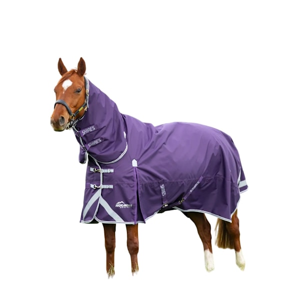 Shires Highlander Original 100 Combo Neck Hästtäcke Utedäck 7´ Plum 7´ 3