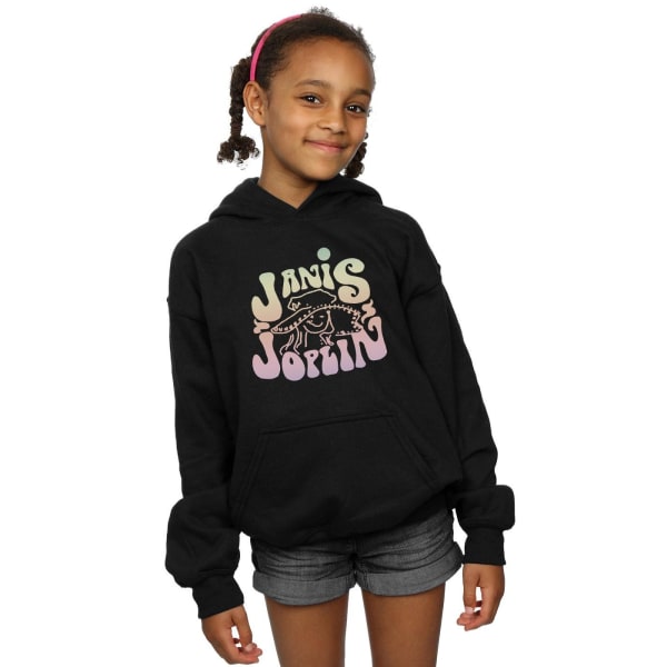 Janis Joplin Girls Pastel Logo Hoodie 5-6 år Svart Black 5-6 Years