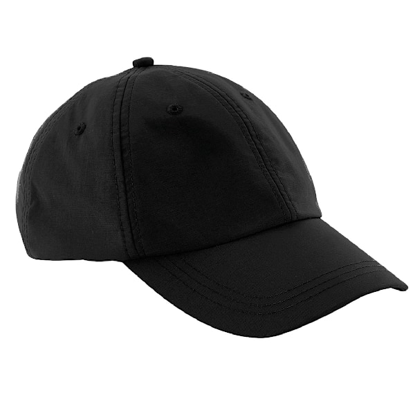 Beechfield Unisex Vattentät 6-Panel Baseballkeps för Utomhusbruk One S Black One Size