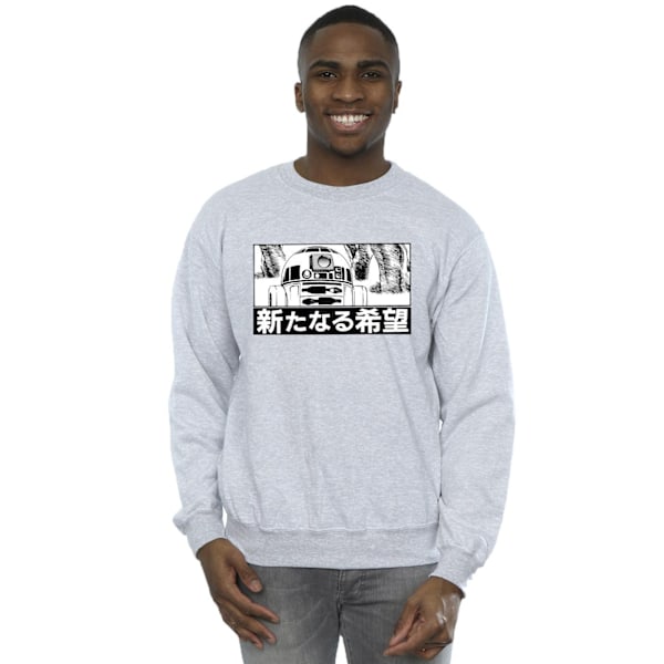 Star Wars Herr R2D2 Japansk Sweatshirt XXL Sports Grey Sports Grey XXL
