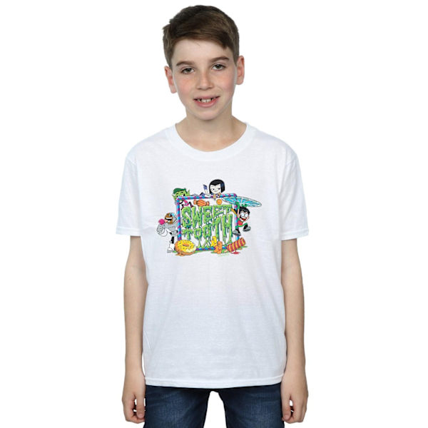 DC Comics Boys Teen Titans Go Sweet Tooth T-shirt 5-6 år Vit White 5-6 Years