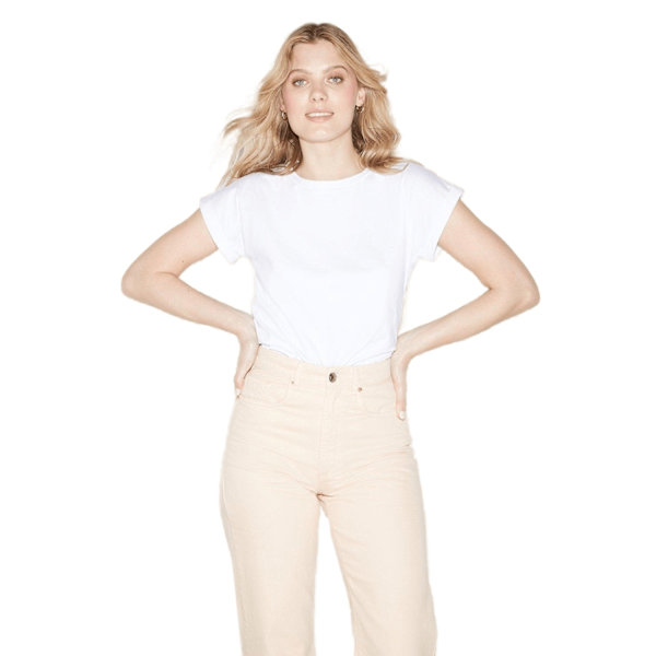 Dorothy Perkins Dam/Damer Bomull Rund Hals T-shirt 12 UK Vit White 12 UK