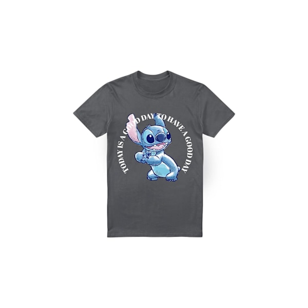 Lilo & Stitch Herr Good Day T-Shirt L Gråmelerad Charcoal L