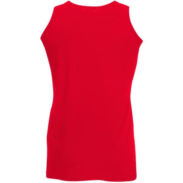 Fruit Of The Loom Herr Athletic Sleeveless Vest / Tank Top XL R Red XL