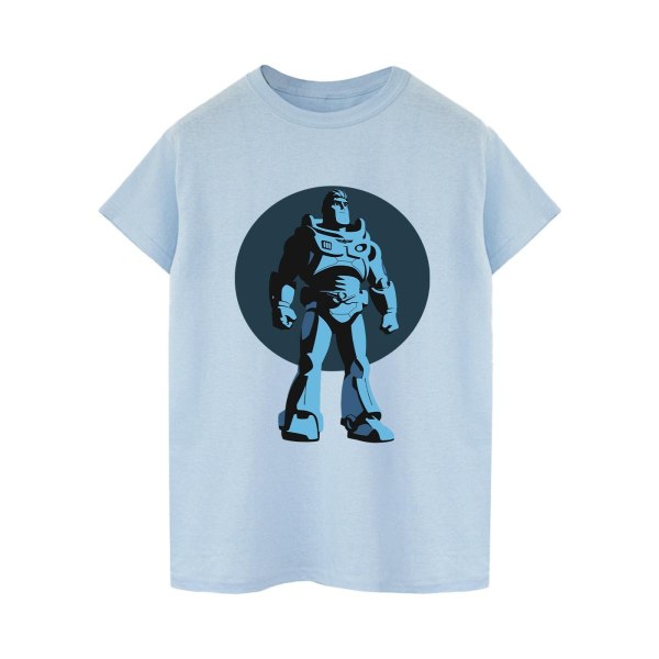 Disney Dam/Damer Lightyear Buzz Stående Cirkel Bomull Pojkvän T-shirt Baby Blue XXL