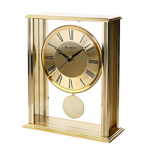 Wm.Widdop Guld Mantel Klocka Med Pendel En Storlek En Färg One Colour One Size