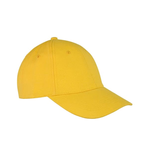 Result Headwear Memphis 6 Panel Borstad Bomull Låg Profil Bas Yellow One Size