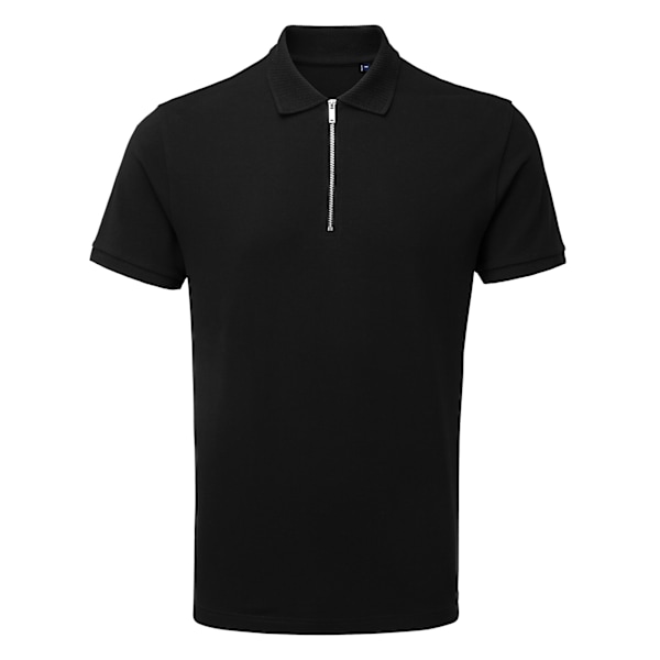 Asquith & Fox Herr Zip Polo Shirt S Svart Black S