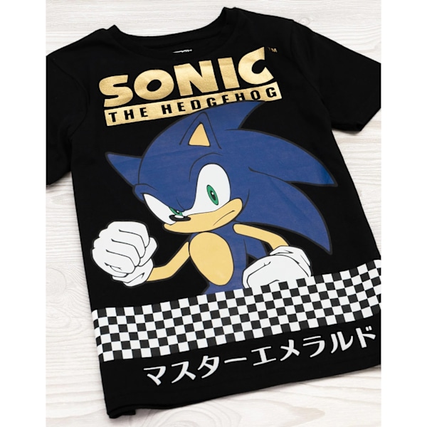 Sonic The Hedgehog Pojkar Japansk T-shirt 6-7 År Svart Black 6-7 Years