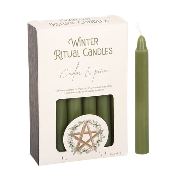 Something Different Winter Ritual Cedar & Pine Spell Candles (P Green One Size