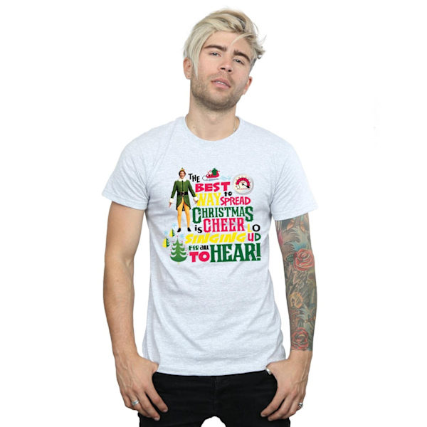 Elf Herr Julstämning T-shirt 3XL Sports Grey Sports Grey 3XL