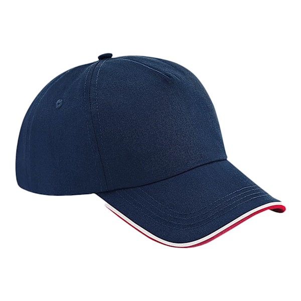 Beechfield Authentic 5-Panel Cap One Size French Navy/Classic R French Navy/Classic Red/White One Size