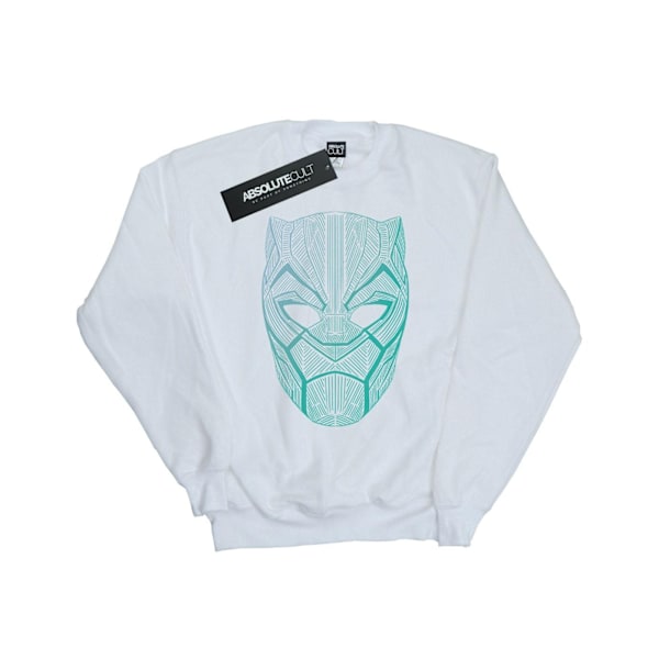 Marvel Herr Svart Panther Tribal Mask Sweatshirt XL Vit White XL