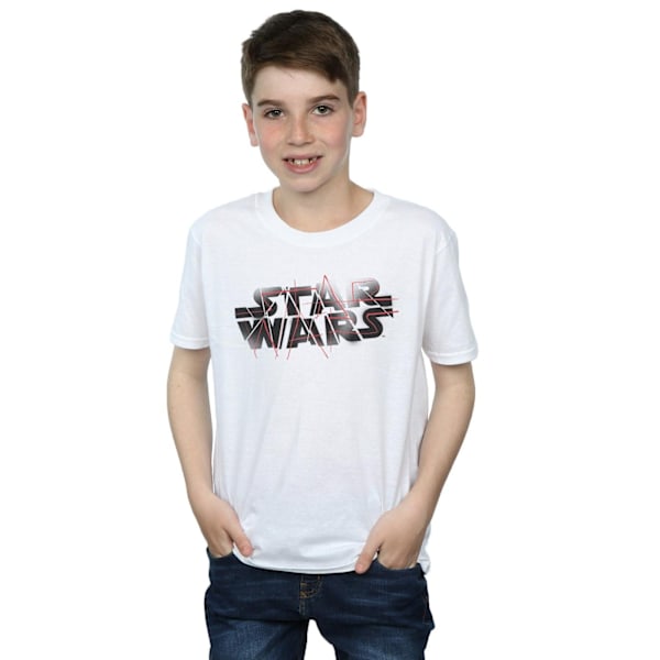 Star Wars Boys The Last Jedi Spray Logo T-Shirt 7-8 år Vit White 7-8 Years