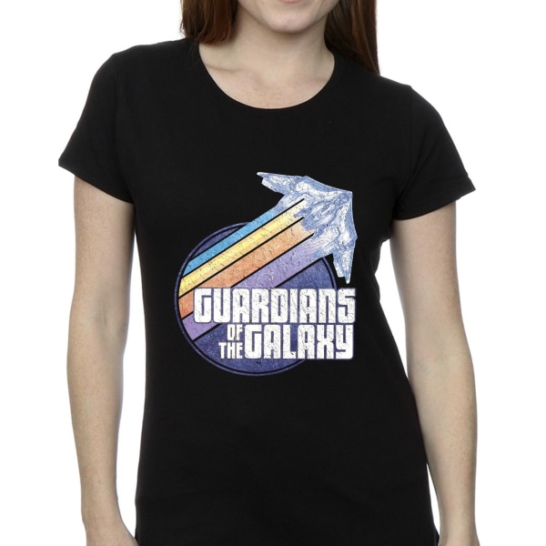 Guardians Of The Galaxy Dam/Ladies Badge Rocket Cotton T-Shi Black M