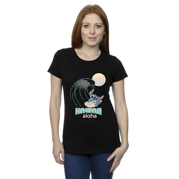 Disney Dam/Kvinnor Lilo Och Stitch Hawaii Bomull T-shirt XXL Black XXL