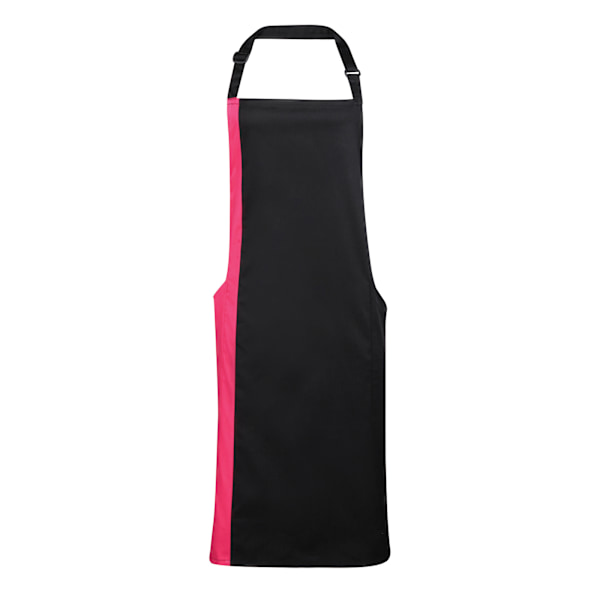 Premier Unisex Kontrastfärgad Arbetsoverall Förkläde (2-pack) One Size Black/ Hot Pink One Size