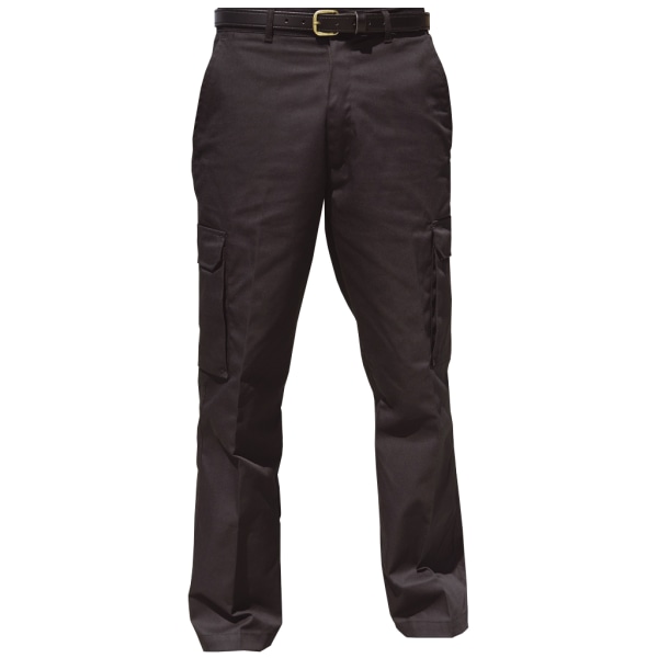 Warrior Mens Cargo Workwear Byxor 38/L Svart Black 38/L