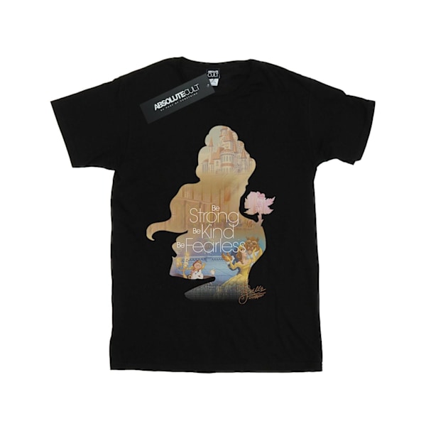 Disney Princess Womens/Ladies Belle Filled Silhouette Cotton Bo Black S
