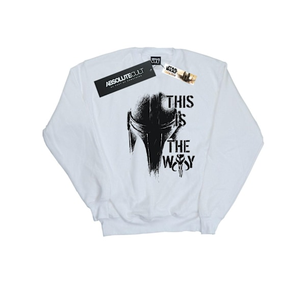 Star Wars Boys The Mandalorian The Way Sweatshirt 12-13 år W White 12-13 Years