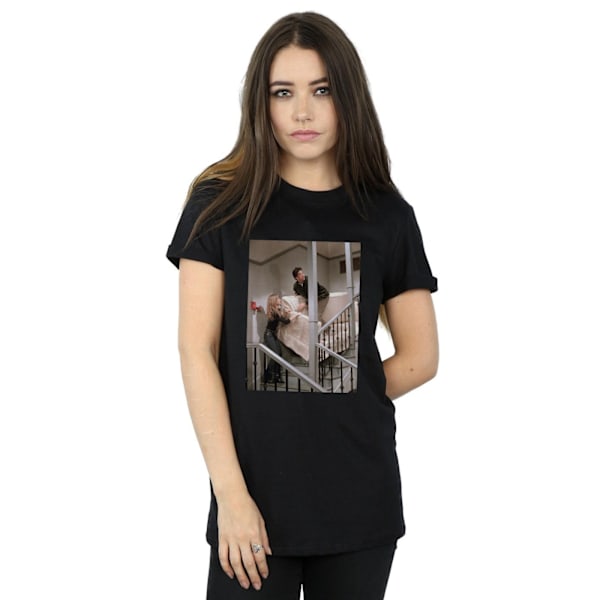 Friends Dam/Damer Soffa Trappor Foto Bomull Boyfriend T-Shir Black M