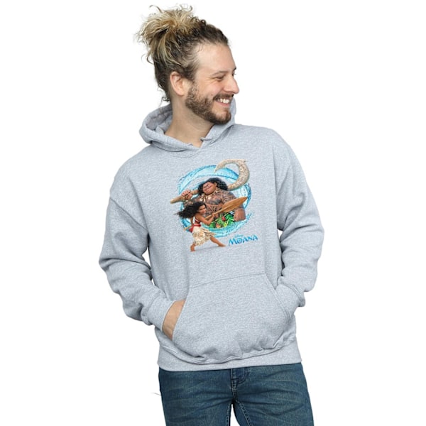 Disney Herr Moana Och Maui Wave Hoodie M Sports Grey Sports Grey M