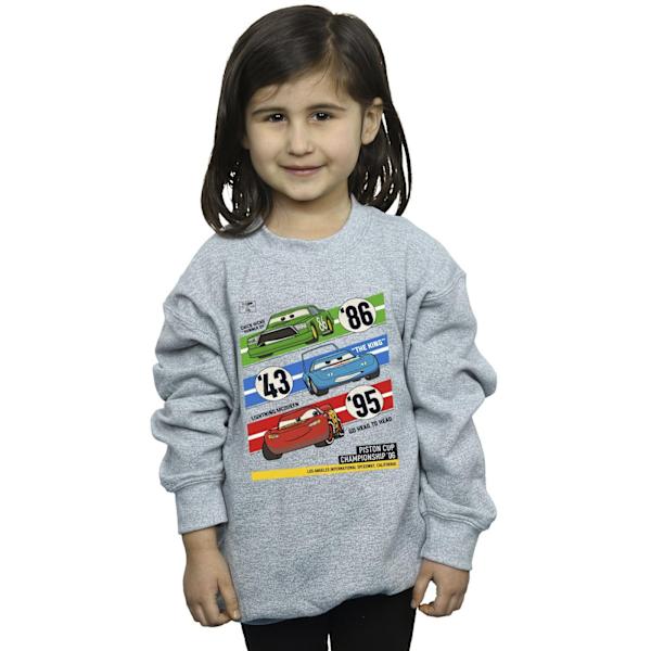Disney Girls Cars Piston Cup Champions Sweatshirt 3-4 år Spo Sports Grey 3-4 Years