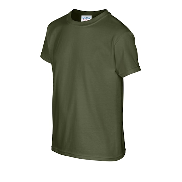 Gildan Barn/Barn T-shirt i tung bomull M Militärgrön Military Green M