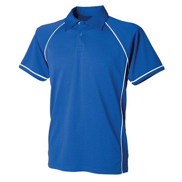 Finden & Hales Herr Piped Performance Poloshirt 3XL Royal Blue Royal Blue/White 3XL