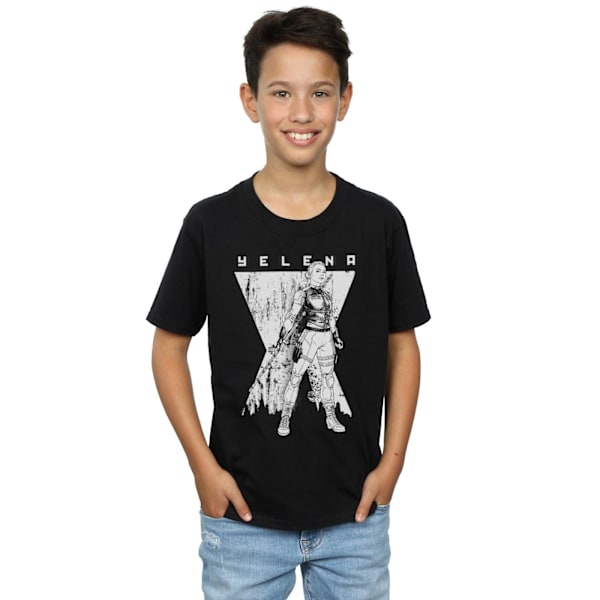 Marvel Boys Black Widow Movie Yelena Romanoff Mono T-Shirt 5-6 Black 5-6 Years