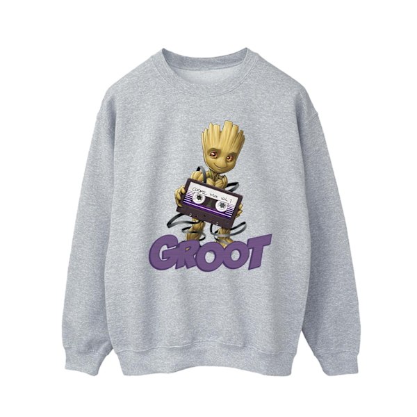 Guardians Of The Galaxy Herr Groot Kassett Sweatshirt XXL Sport Sports Grey XXL