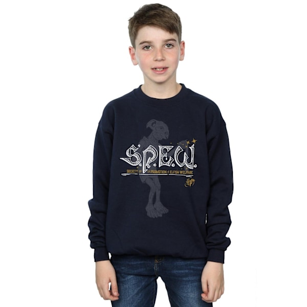 Harry Potter Pojkar Dobby Elfish Welfare Sweatshirt 7-8 År Marinblå Navy Blue 7-8 Years