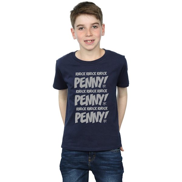 The Big Bang Theory Pojkar Knock Knock Penny Bomulls T-Shirt 12-13 Navy Blue 12-13 Years