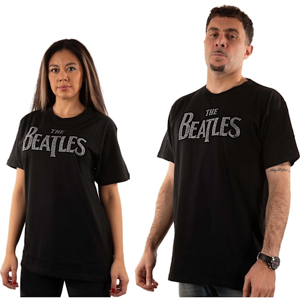 The Beatles Unisex Adult Drop T Logo T-Shirt S Svart Black S