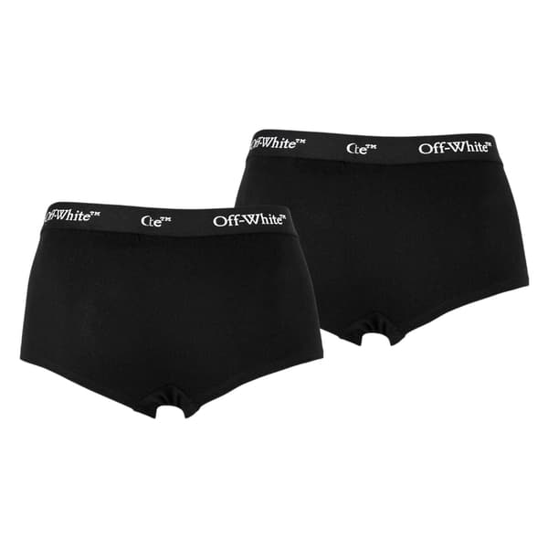 Off White Herr Bookish Boxershorts (2-pack) S Svart Black S