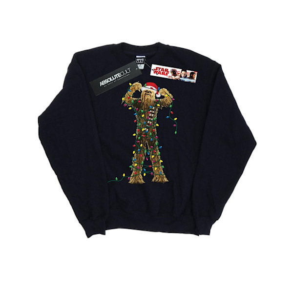 Star Wars Chewbacca Julbelysning Sweatshirt för flickor 5-6 år Navy Blue 5-6 Years