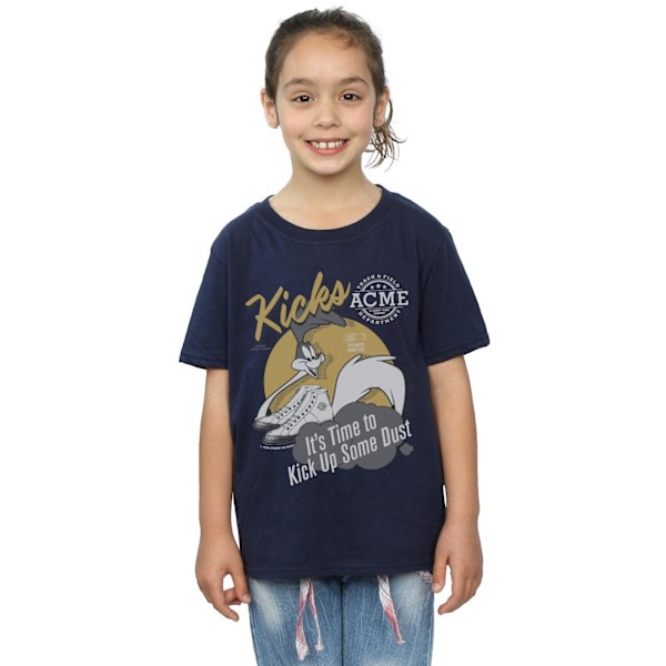 Looney Tunes Girls Road Runner Kicks Bomull T-shirt 5-6 år N Navy Blue 5-6 Years