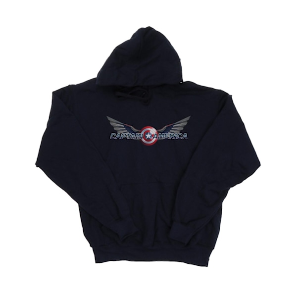 Marvel Dam/Kvinnor Falcon Och Vinternsoldaten Captain America Logotyp Hoodie S Marinblå Navy Blue S