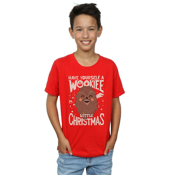 Star Wars Boys Wookiee Little Christmas T-Shirt 9-11 år Röd Red 9-11 Years