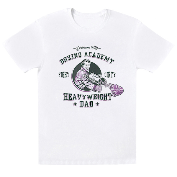 DC Comics Boys Batman Heavyweight Dad T-Shirt 9-11 år Vit White 9-11 Years