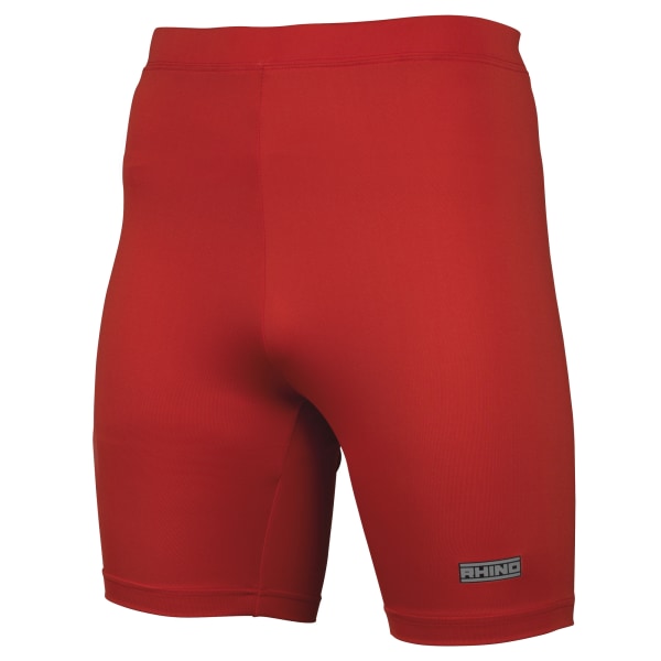 Rhino Mens Sports Base Layer Shorts XS Röd Red XS