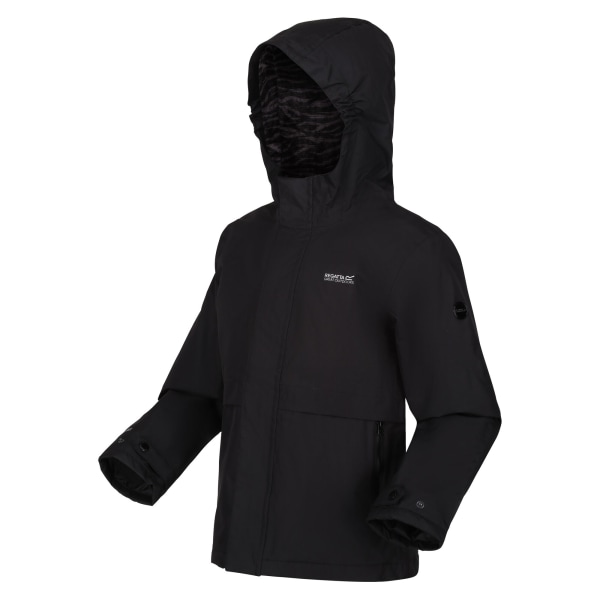 Regatta Childrens/Kids Bambee Waterproof Jacket 7-8 Years Black Black 7-8 Years
