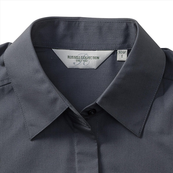 Russell Collection Dam/Kvinnor Kortärmad Poly-Bomull Easy Convoy Grey 4XL
