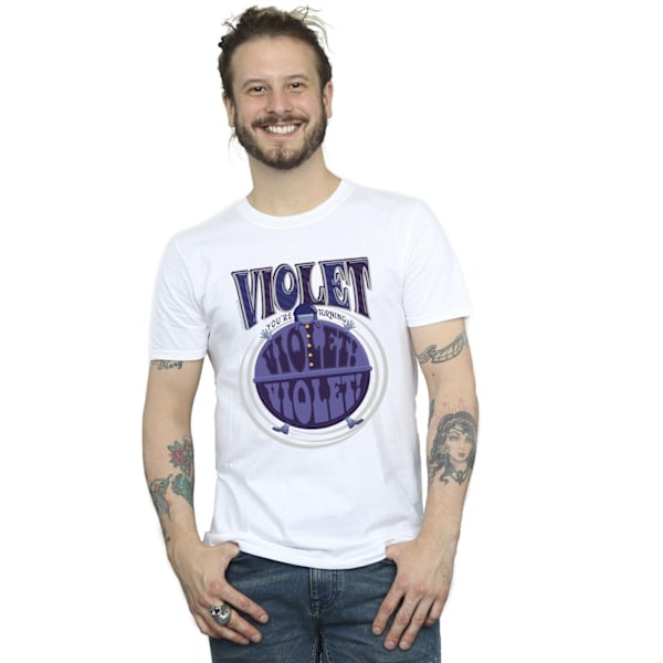 Willy Wonka Herrar Violet Turning Violet T-Shirt S Vit White S