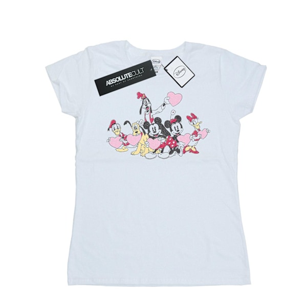 Disney Dam/Kvinnor Mickey Mouse Love Friends Bomull T-shirt L White L