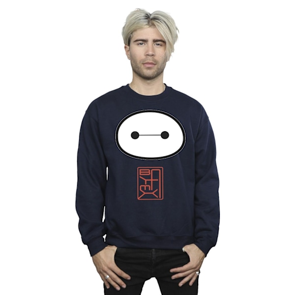 Disney Herr Big Hero 6 Baymax Icon Sweatshirt 5XL Marinblå Navy Blue 5XL