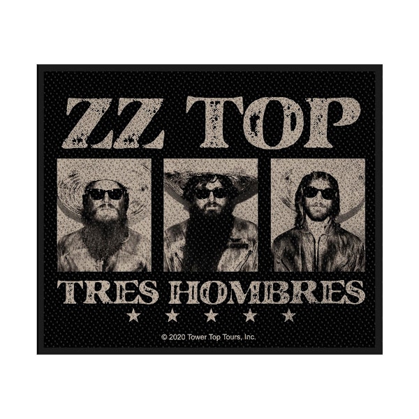 ZZ Top Tres Hombres vävd patch, en storlek, svart/beige Black/Beige One Size