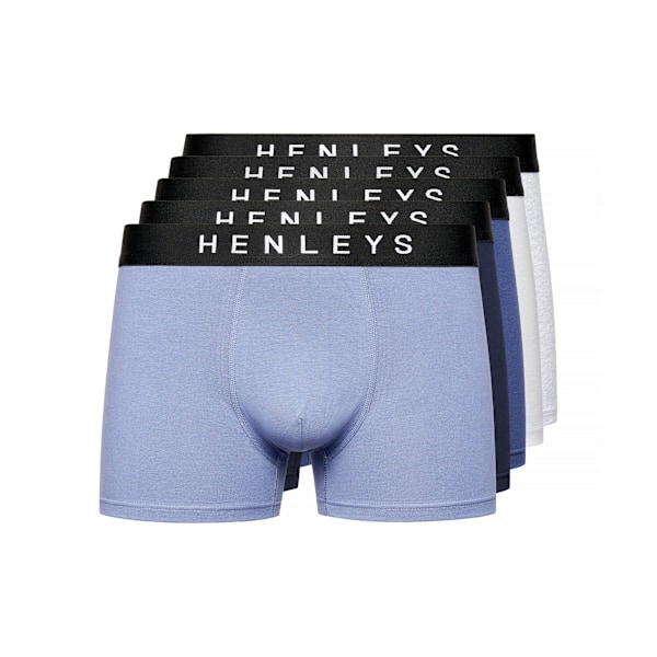 Henleys Mens Inkset Marl Boxer Shorts (5-pack) L Multifärg Multicoloured L