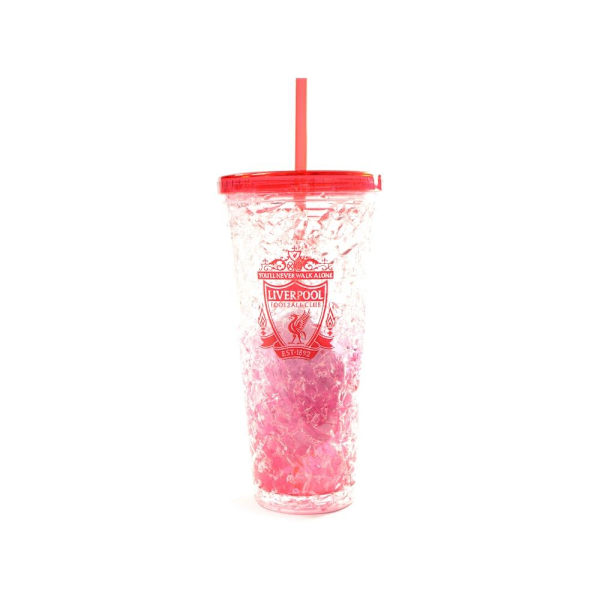 Liverpool FC Crest 600ml zer Cup Med Sugrör En Storlek Röd Red One Size