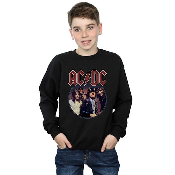 AC/DC Boys Highway To Hell Circle Sweatshirt 7-8 år Svart Black 7-8 Years